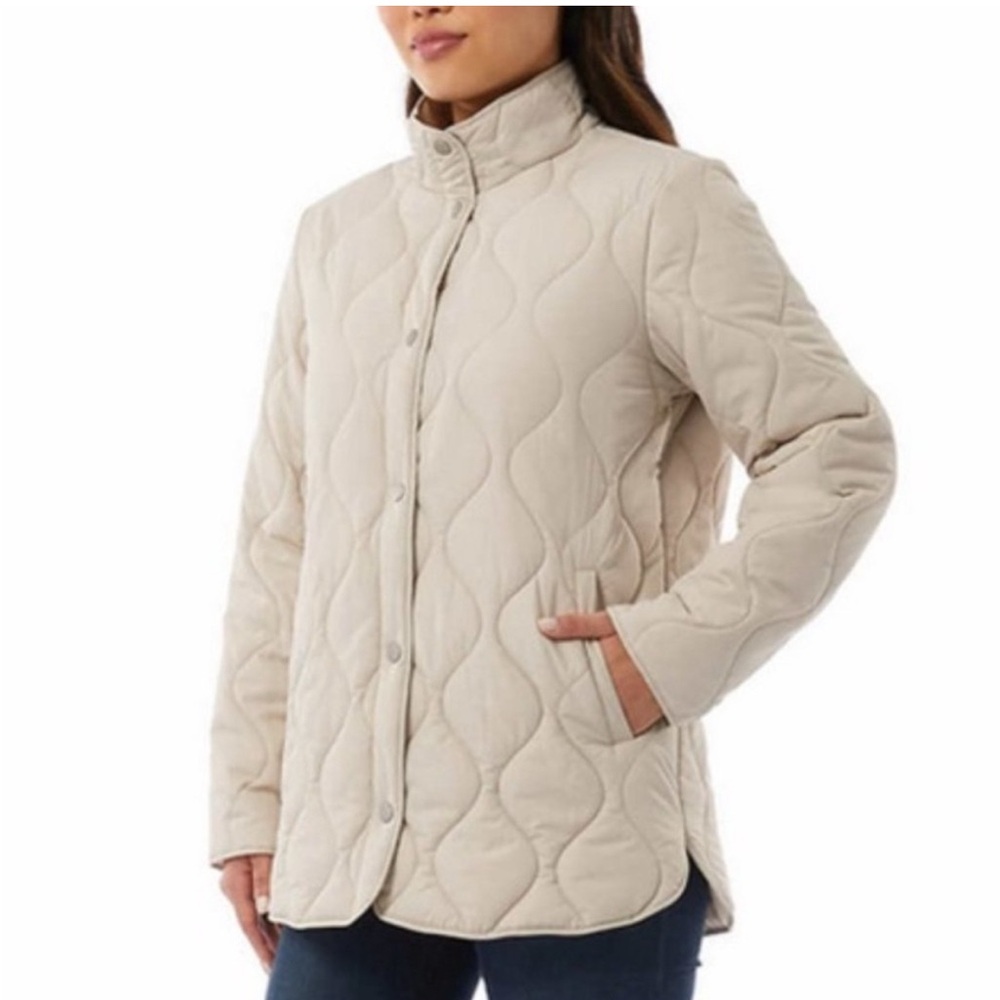 32 Degrees Women's Cream Quilted Jacket Nwt Inside Pockets Spring Jacket